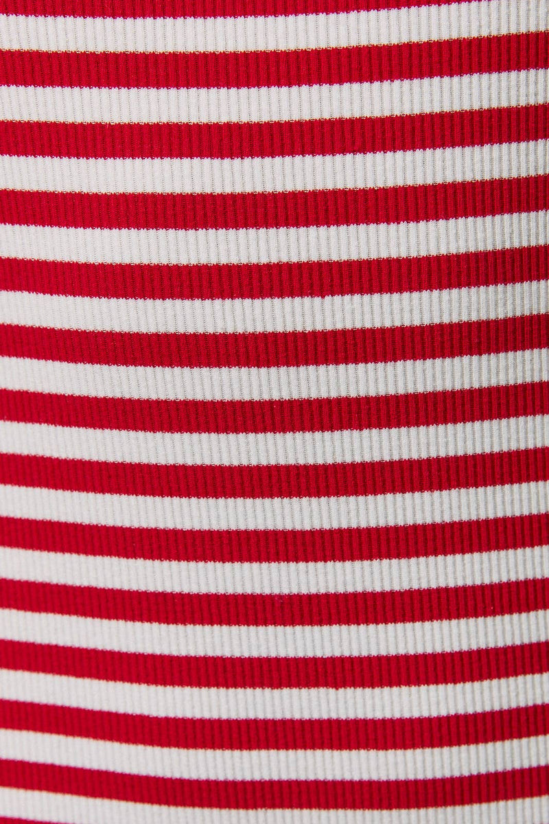 Le Lis SPAGHETTI BINDING STRIPE MIDI DRESS