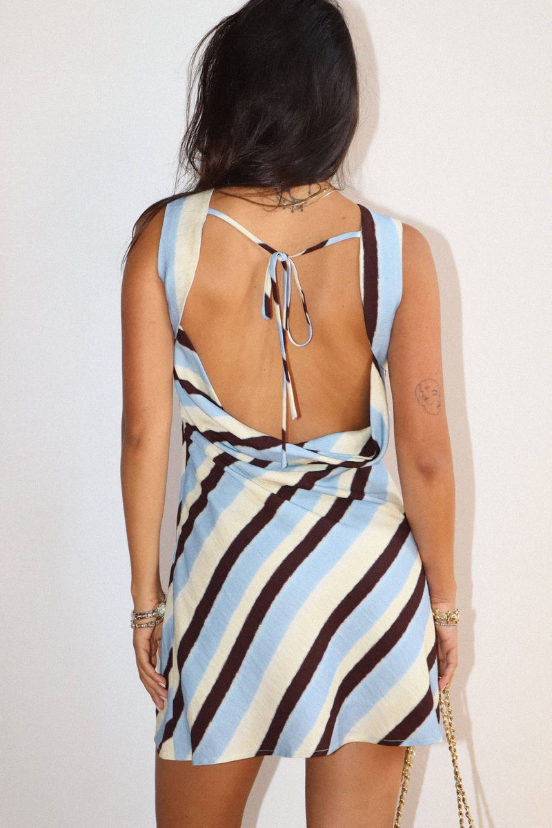 Bailey Rose Diagonal Stripe Mini Dress