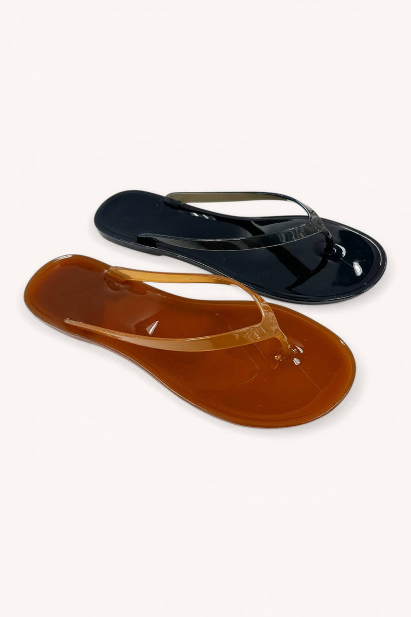 Ccocci- Kate Jelly Thong Sandals Glossy Waterproof Flip Flop