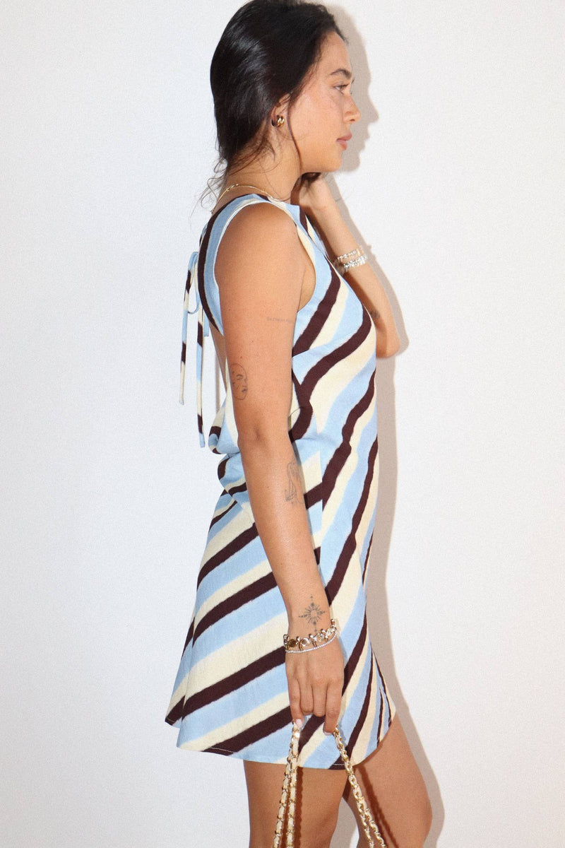 Bailey Rose Diagonal Stripe Mini Dress
