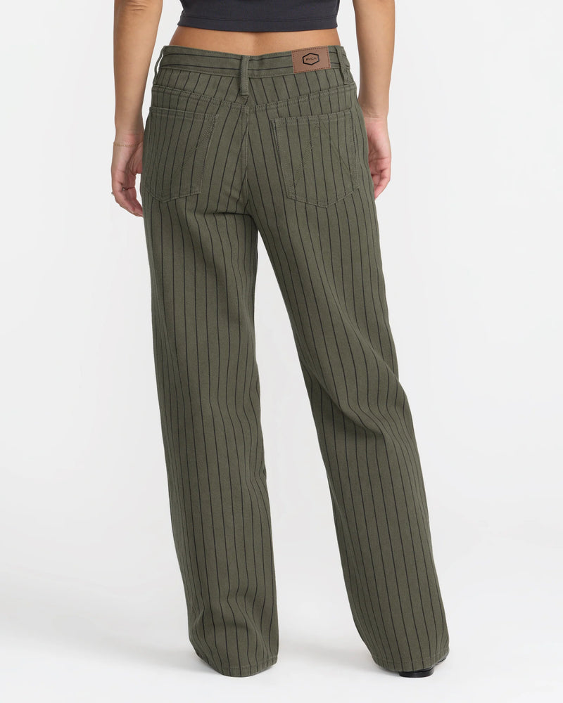 RVCA Coco Relaxed Straight Leg Pant in Olive