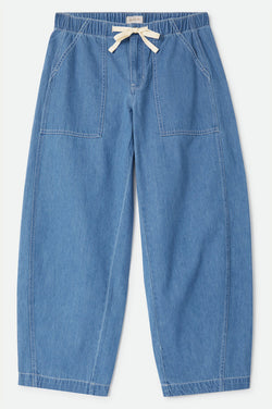 Brixton Utility Everyday Barrel Pant in Light Stone Wash